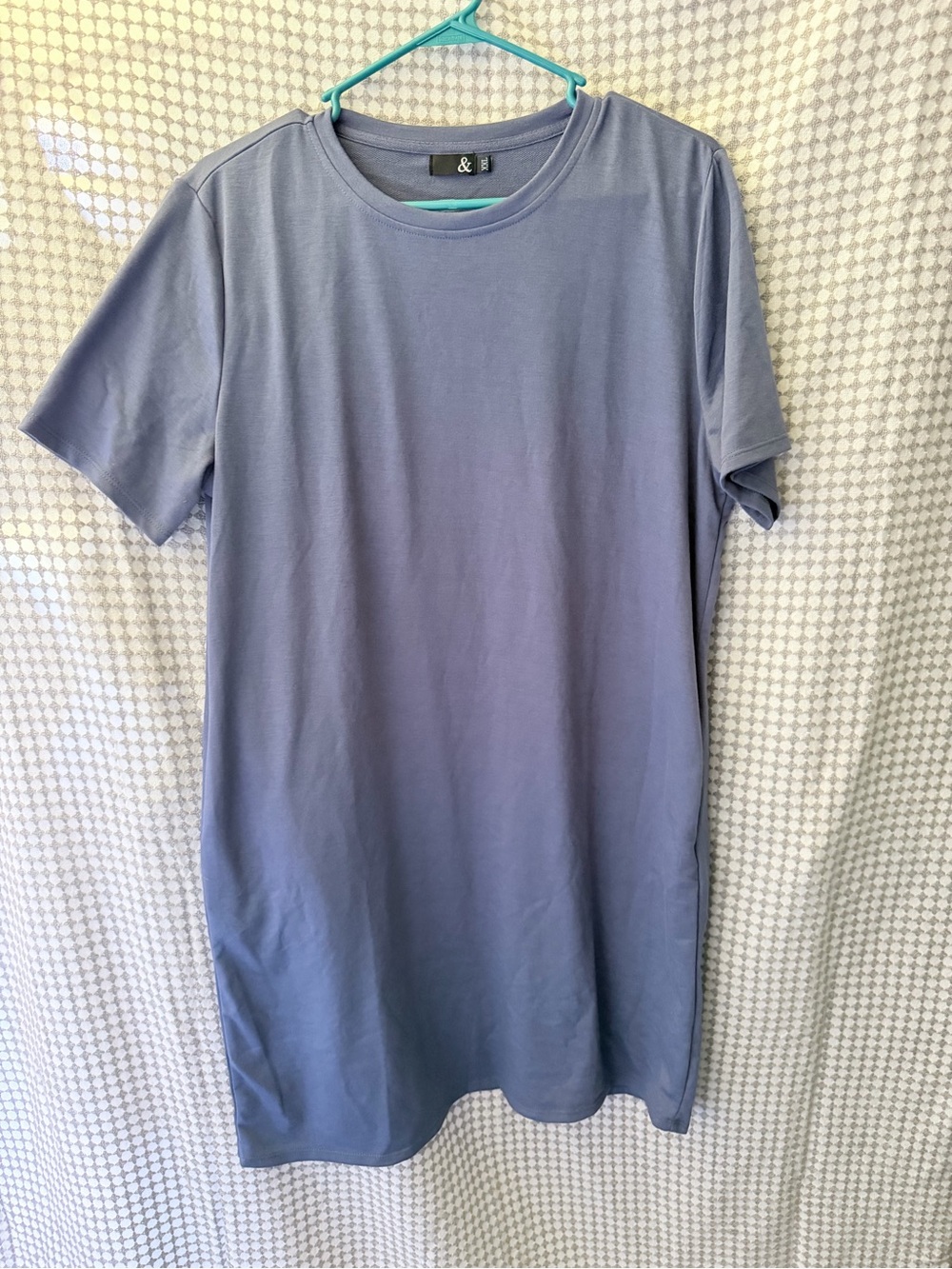 & Other Stories Dusty Blue Short-Sleeve Midi Tee Dress